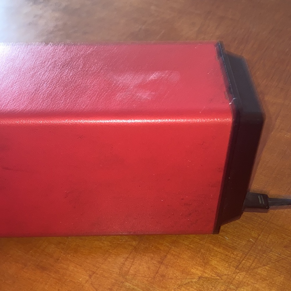 ✏️🔌 Vintage Panasonic Auto Stop Electric Pencil Sharpener Red Metal Tested 🔌✏️ - Picture 3 of 9